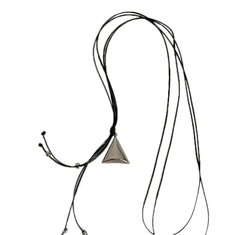 Trendy Ins Minimalist Triangular Pendant Long Fashion Jewelry Charm Collar Choker Neck Chain Gift