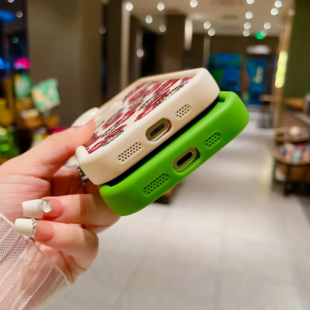 Мягкий силиконовый чехол для телефона с леопардовым принтом и красными губами для iPhone 11 13 14 12 15 16 Pro Max 16e XR 7 8 Plus SE Противоударный чехол