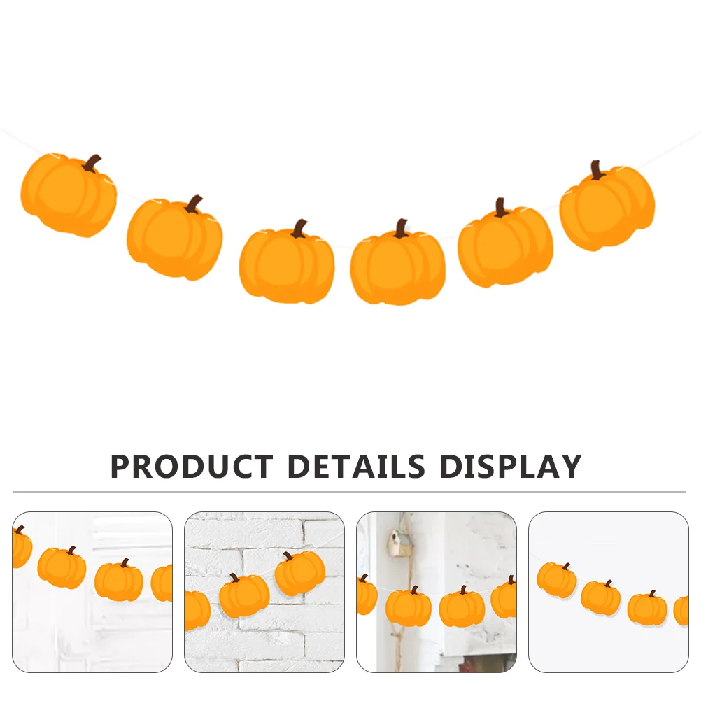 

1Pcs Pumpkin Banner Thanksgiving Party Decorations Creative Hanging Ornaments Eco Friendly Material Comfortable Texture