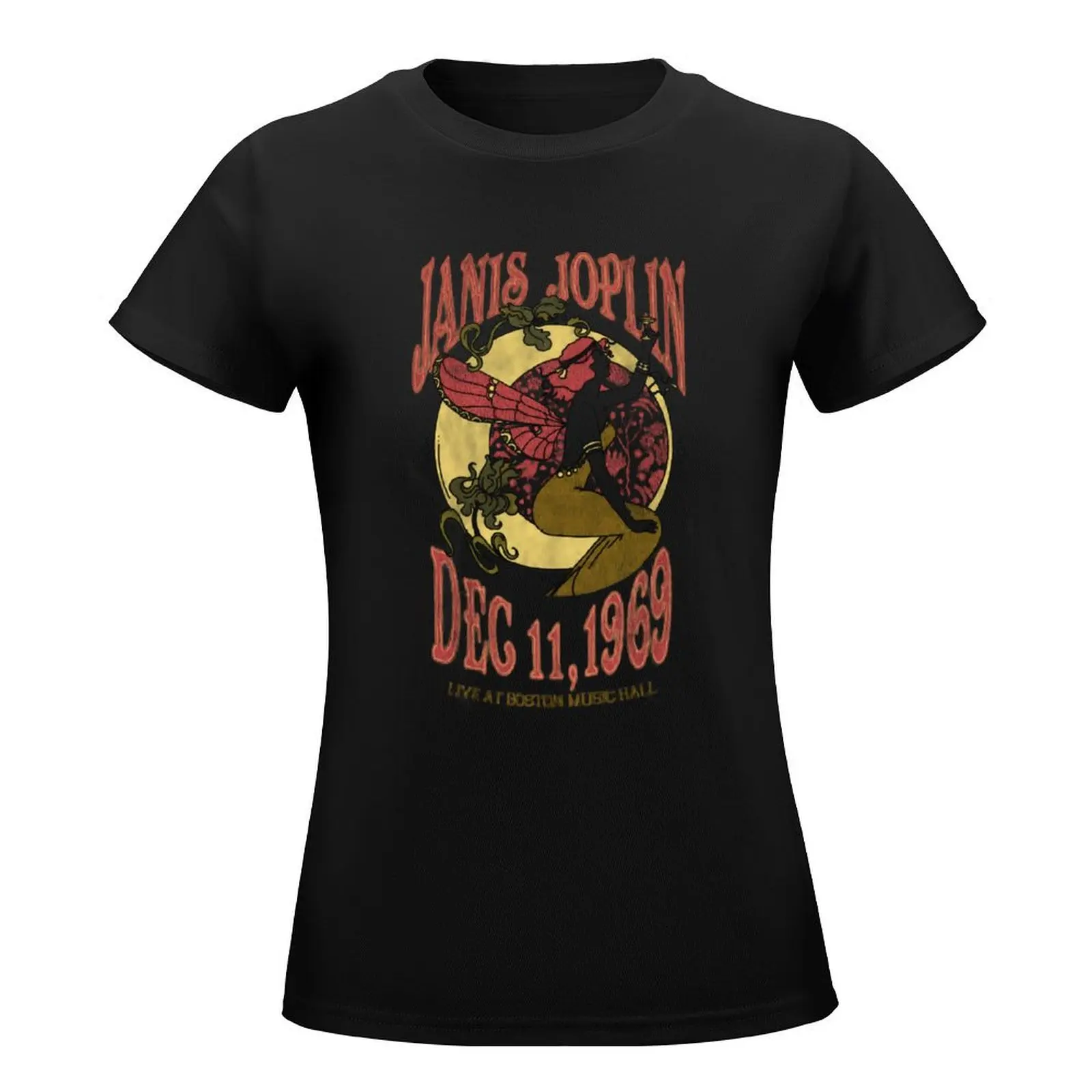 Janis Joplin Boston Music Hall Juniors T-Shirt übergroße Animal Print Shirt für Mädchen Tops lustige T-Shirts für Frauen