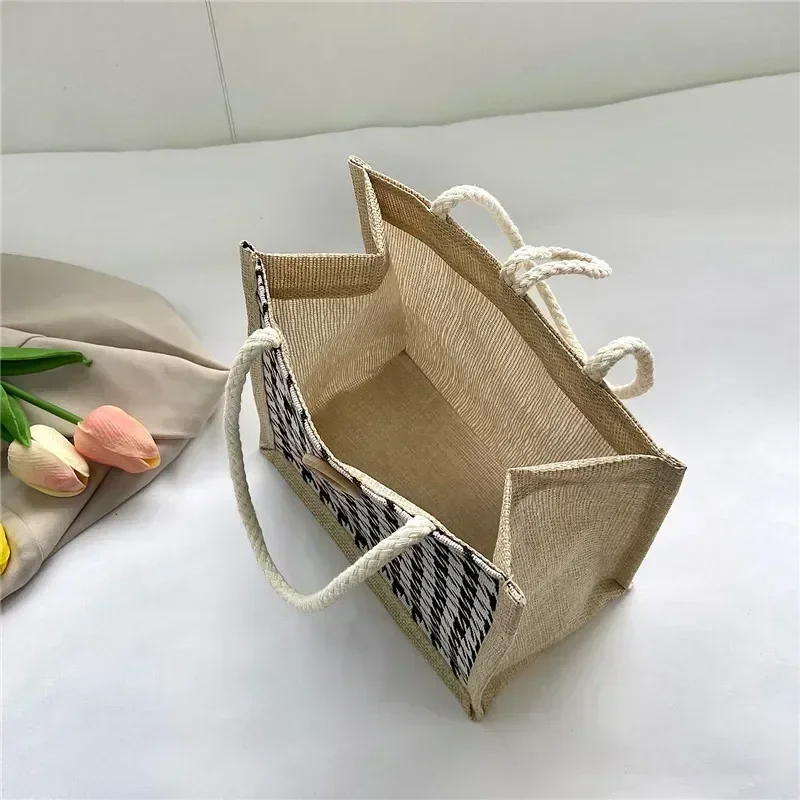 Houndstooth Lunch Bags para Mulheres, Pequeno Lunch Bag, Food Storage Sacola, Funcional, Portátil, Viagem, Piquenique, Ao Ar Livre, Ins