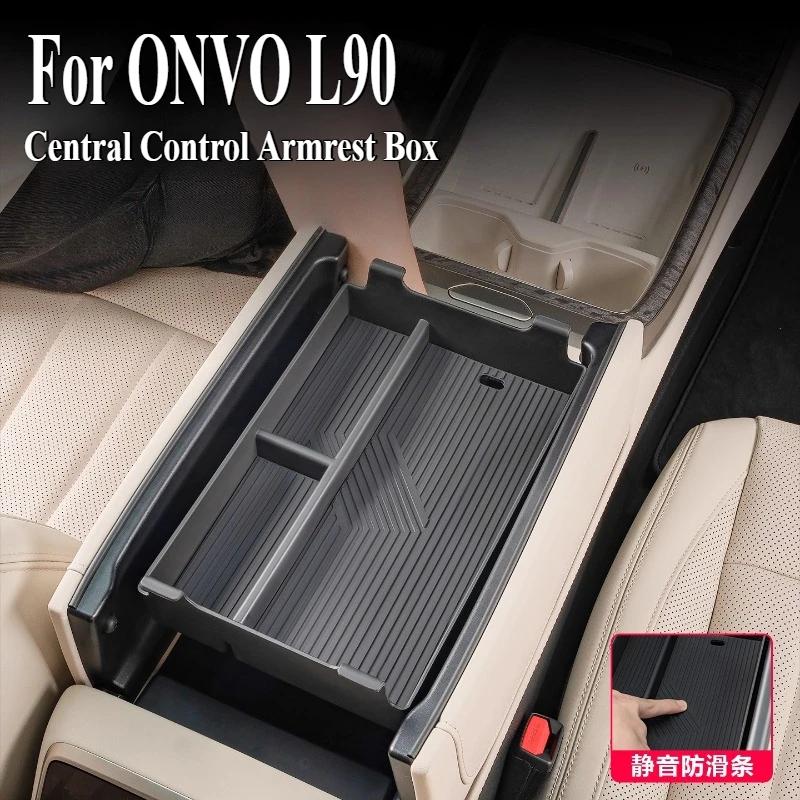 

Для NIO ONVO L90 ABS подлокотник с центральным управлением, перегородка для хранения, бесшумный противоскользящий салон автомобиля, модифицированные аксессуары, аксессуары
