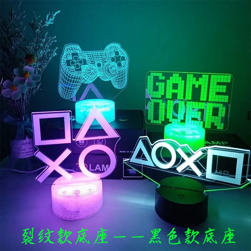 Game 3D Night Light Esports Room PS4 Internet Cafe Bedside Bedroom Table Light Colorful Boy