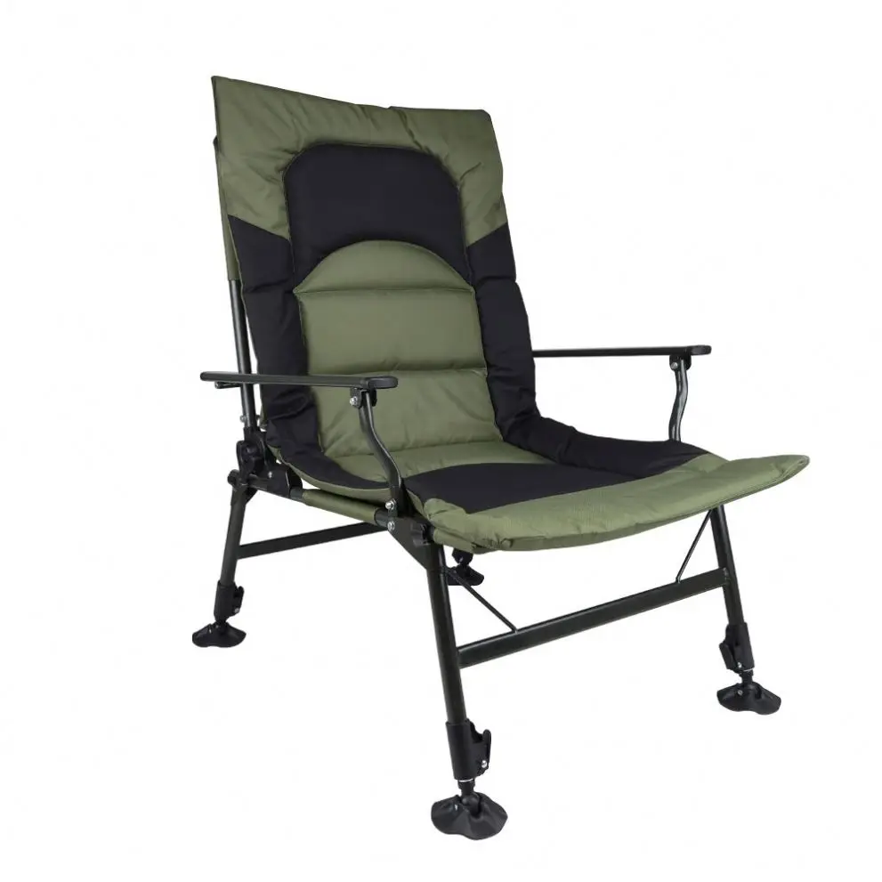 Outdoor Army Green Beach Chair Folding Portable Fishing Tackle Carp Fishing Bed Chair