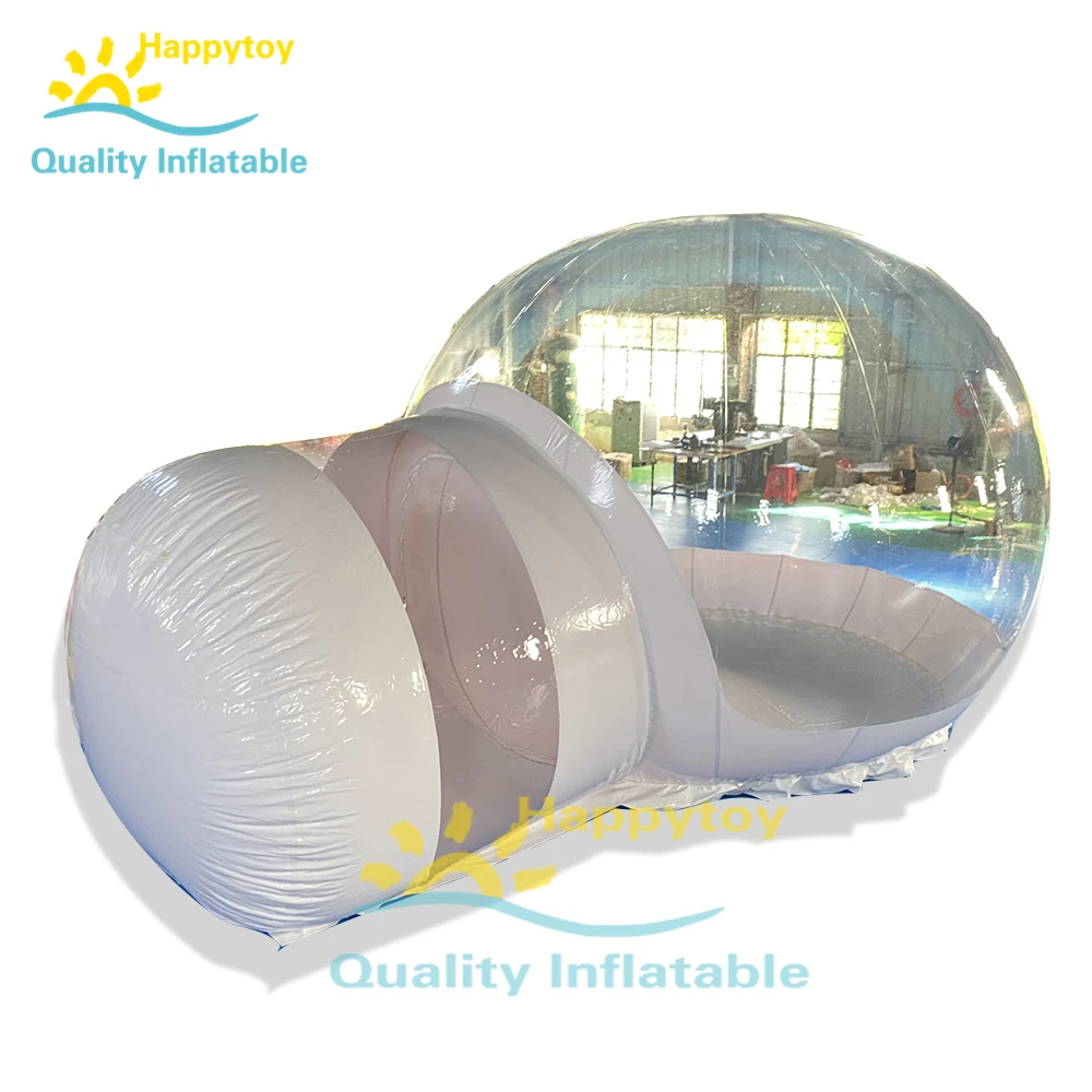 Inflatable Bubble Tent / Dome , Clear Transparent Geodesic Dome Clear Camping Tent