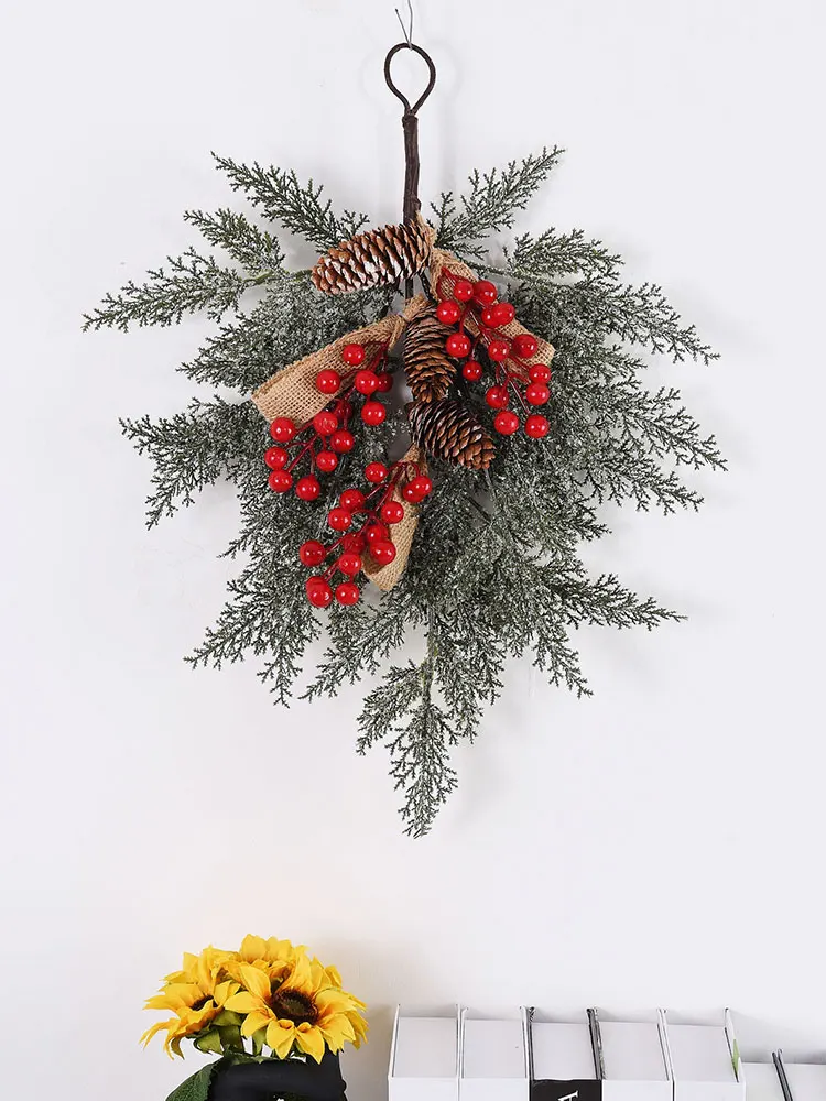 الصنوبر الاصطناعي عيد الميلاد كرمة النباتات الجدار الشنق وهمية يختار الأغصان شجرة عيد الميلاد معلقة 2026 السنة الجديدة زخرفة نافيدا ديكور #1