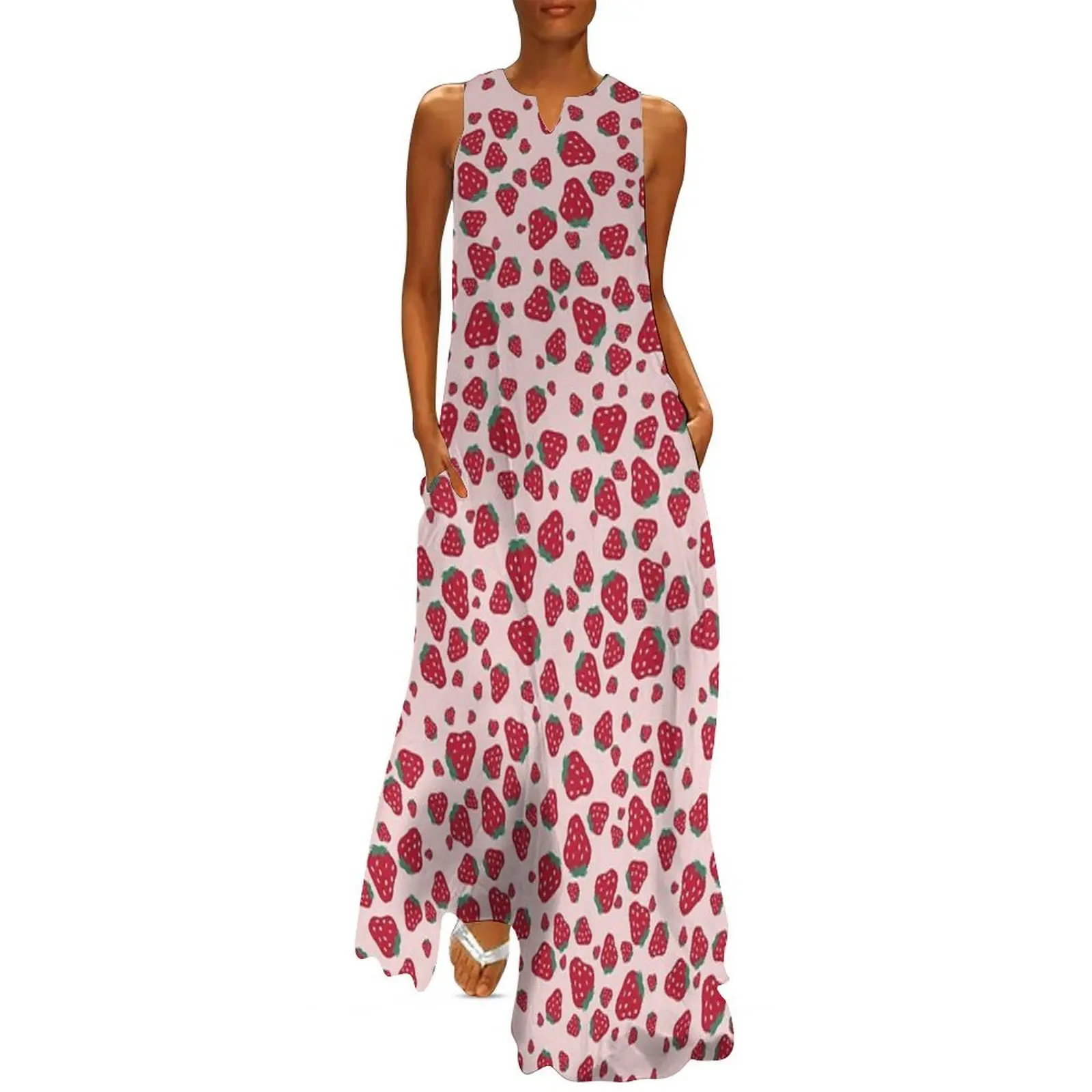 

Strawberry pattern Long Dress dresses for womens 2025 Dress woman women's summer dresses 2025 dresses summer