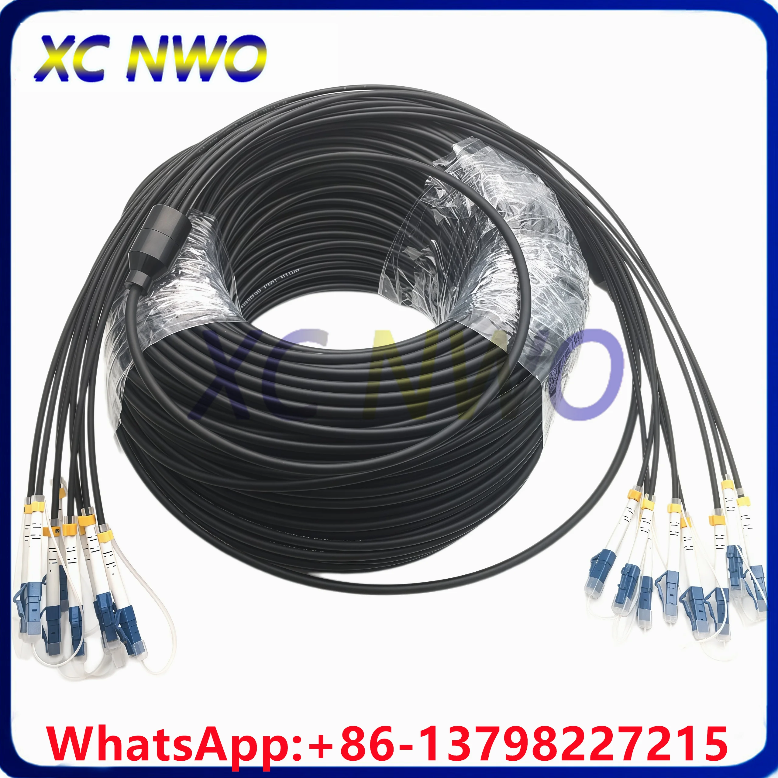 SM,8C,G652D,LSZH Jacket,Imported Armaid Yarn, Armored Black Cable,Dia:5.0Mm,Lcu…