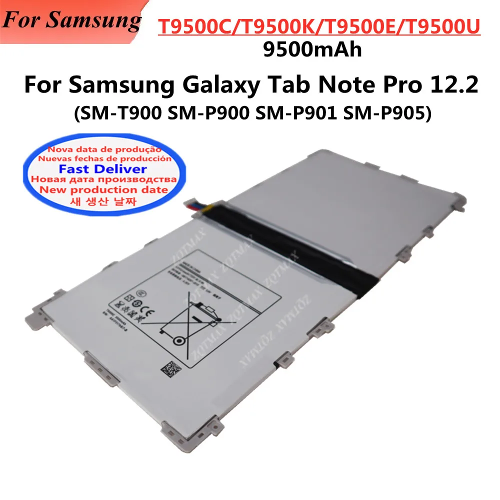 Сменная батарея 9500 мАч T9500C T9500E T9500U T9500K для Samsung Galaxy Note Pro 12.2 SM P900 P901 P905