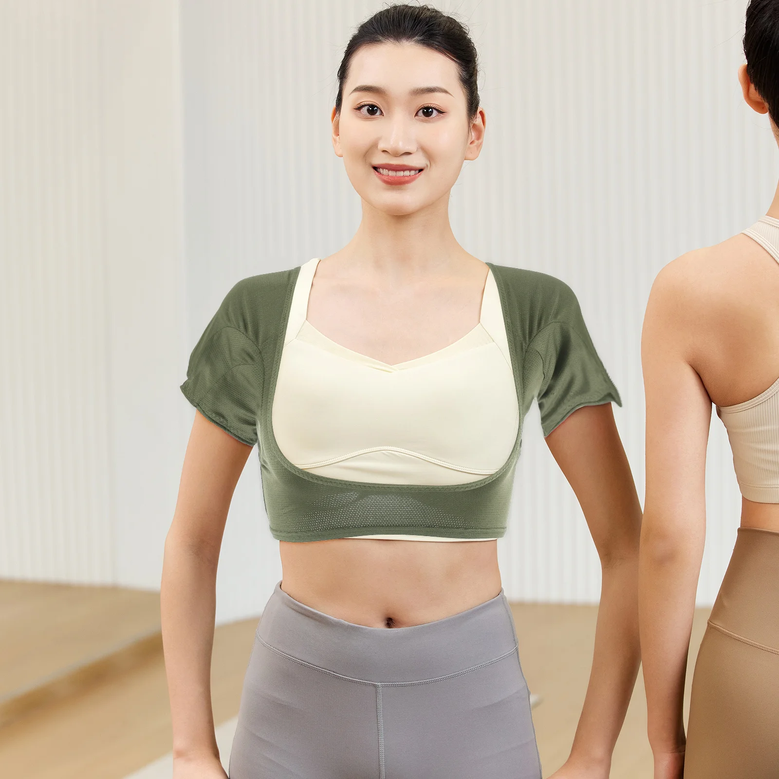 

Vest Underarm Sweat Pads Women Breathable Mesh Sweat Absorbing Underarm Pads Drying Quick Sweatproof Vest for Workout Running