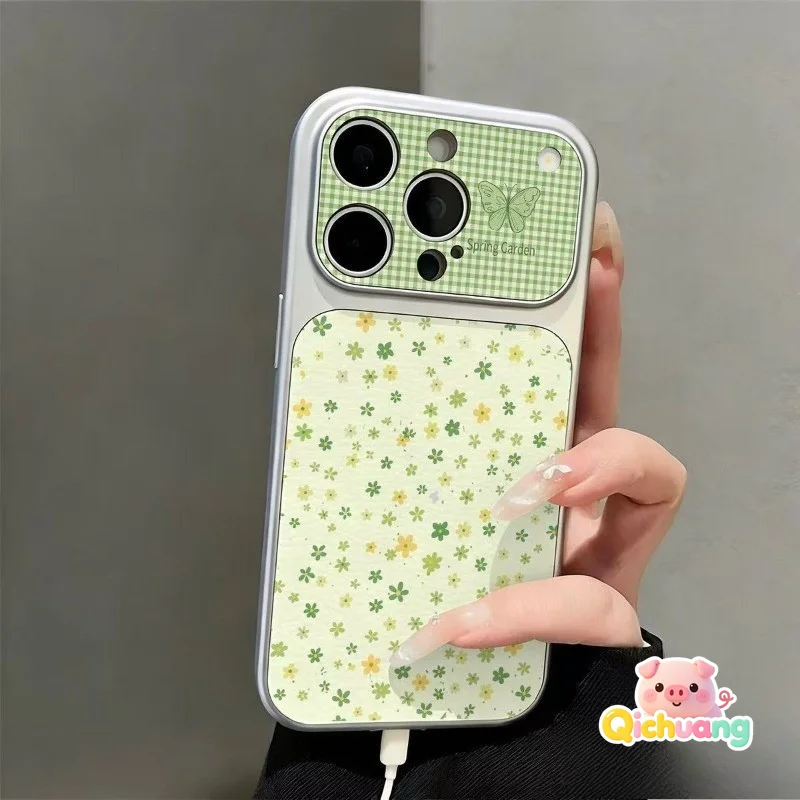 Funda de teléfono con diseño de flores verdes de primavera para Honor 600 500 400 300 Ultra 200 100 90 Smart 80 GT SE 70 Pro Lite 5G 4G Grid Soft Cover
