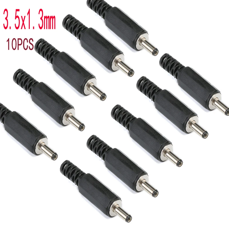 10/5PCS 3.5*1.3mm Male Socket Mount Plugs Wire Terminals Connector 3.5mm x 1.3mm DC Power Male Plug Solder Tip Jack Adapter