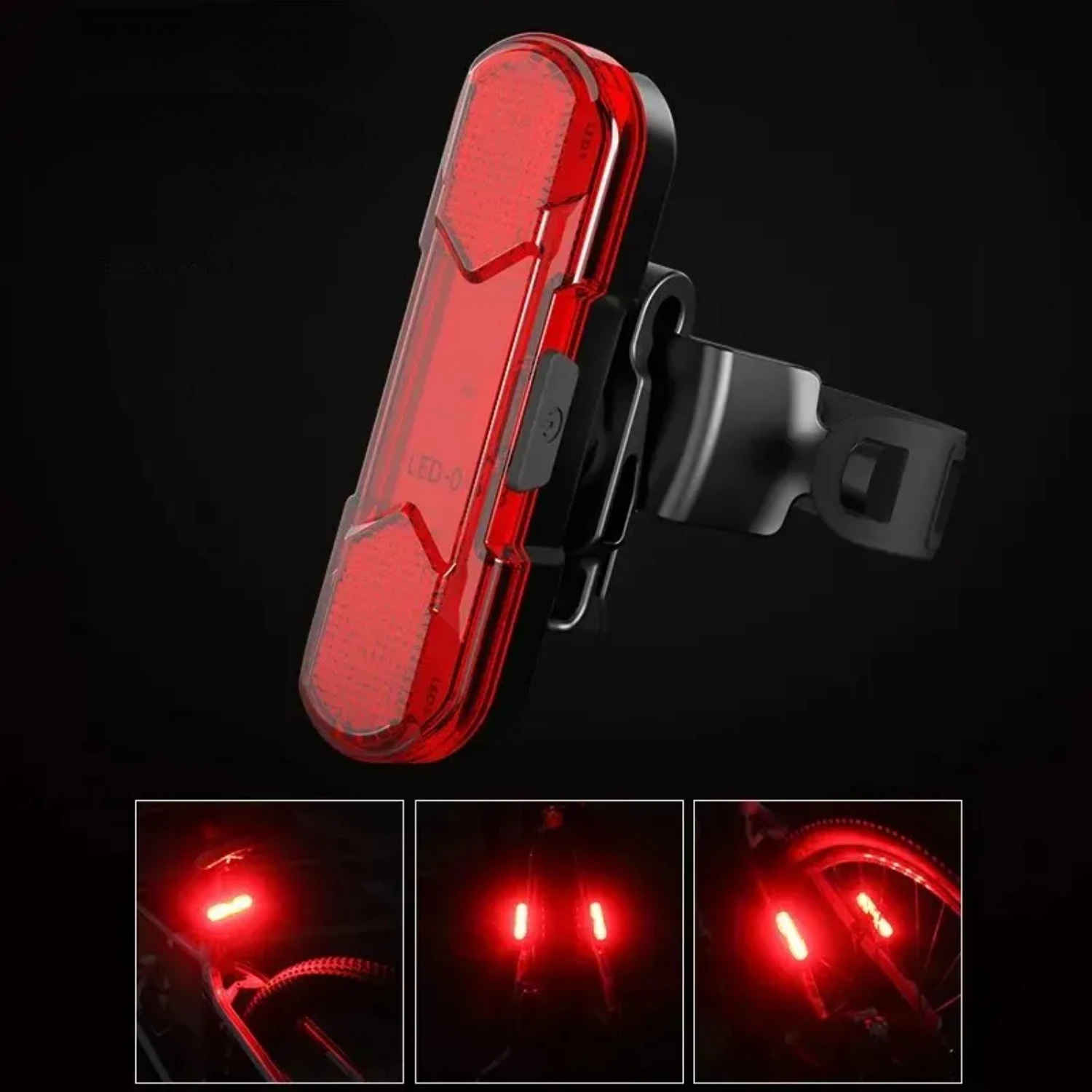 Bicycle Tail Light Night Cycling USB Charging Waterproof Single  Bike  Warning Light Bicycle Accessories