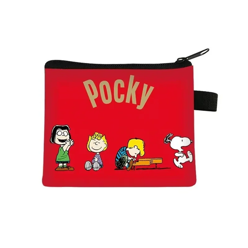 Kawaii Snoopy Canvas Coin Purse Fashion Women Wallet Lady Girls Earphone Coin Key Money Storage Bag Cartoon Zipper Pouch Gifts