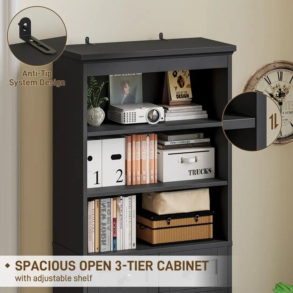 Farmhouse Tall Bathroom Cabinet 3