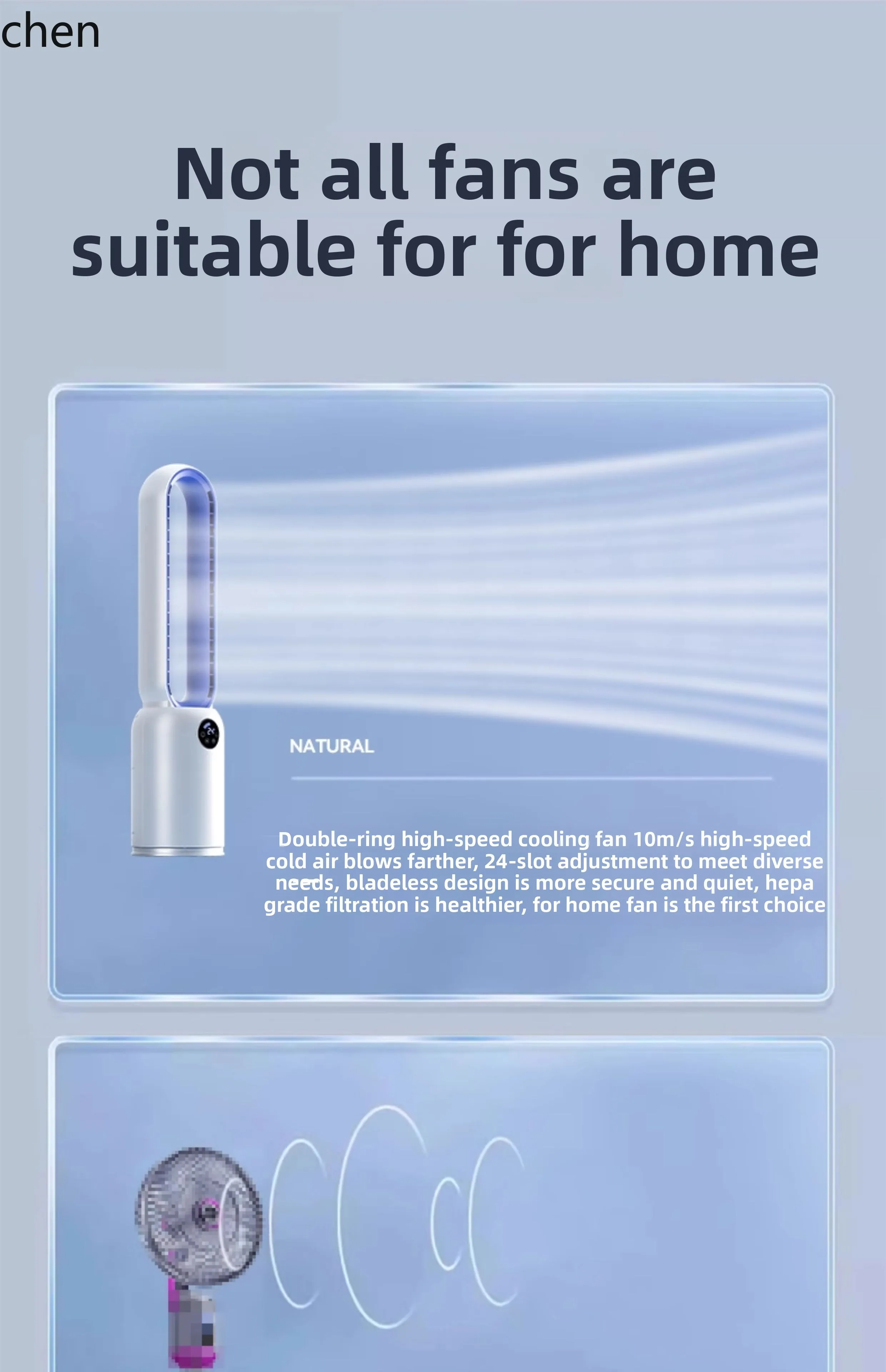 ZML ventilatore elettrico silenzioso refrigerazione domestica ventilatore da pavimento desktop camera da letto condizionatore d'aria ventilatore senza lama