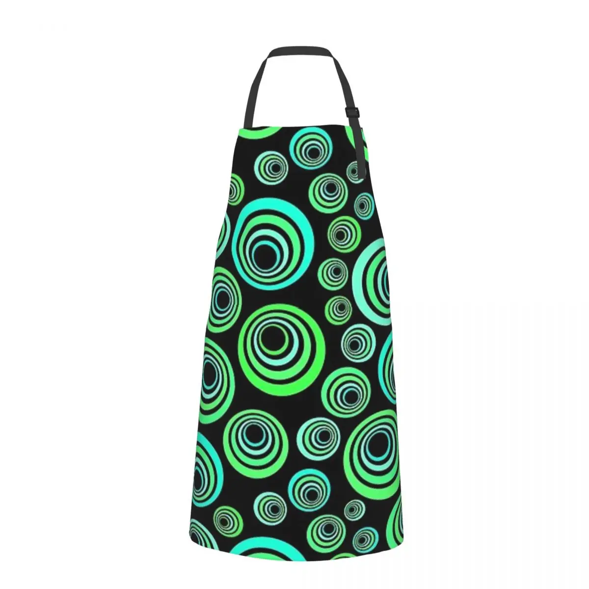 Neon Blue And Green Adjustable Waterproof Apron with Pockets for Adults - Heavy-Duty Kitchen and Workshop Apron for Everyday