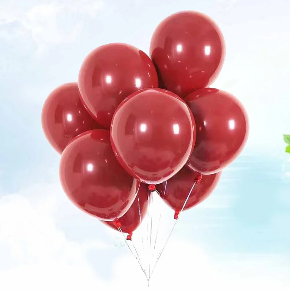 

50Pcs 12 Inches Garnet Red Latex Balloons Romantic Party Wedding Decor Supplies Wedding Balloon Marriage Room Balloon