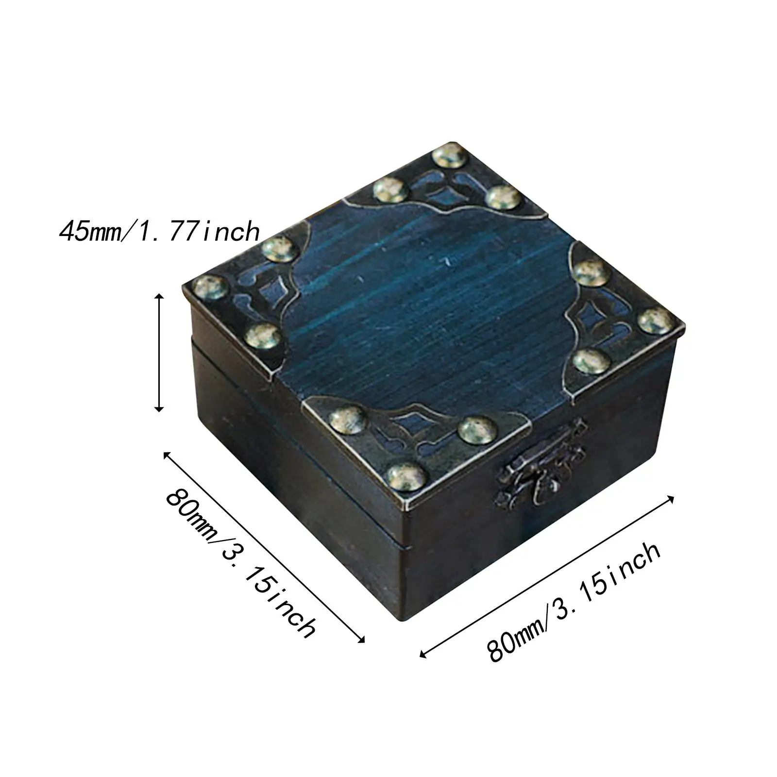 لعبة صندوق الكنز القراصنة باللون الأزرق المحمول متعددة الوظائف حاوية صندوق الكنز القابلة للجمع للقلائد والأقراط الحلي