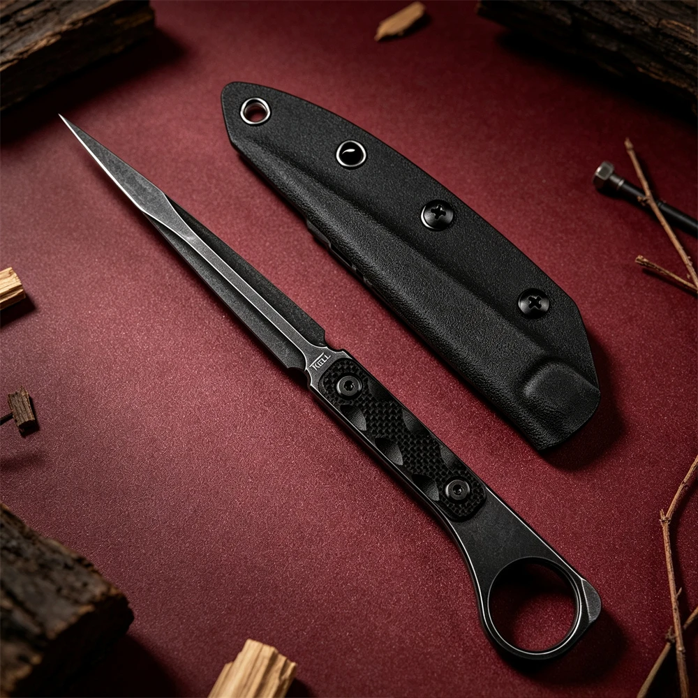 سكين تخييم محمول ذو نصل ثابت م - مراجعة Outdoor Hunting Gifts وسعره