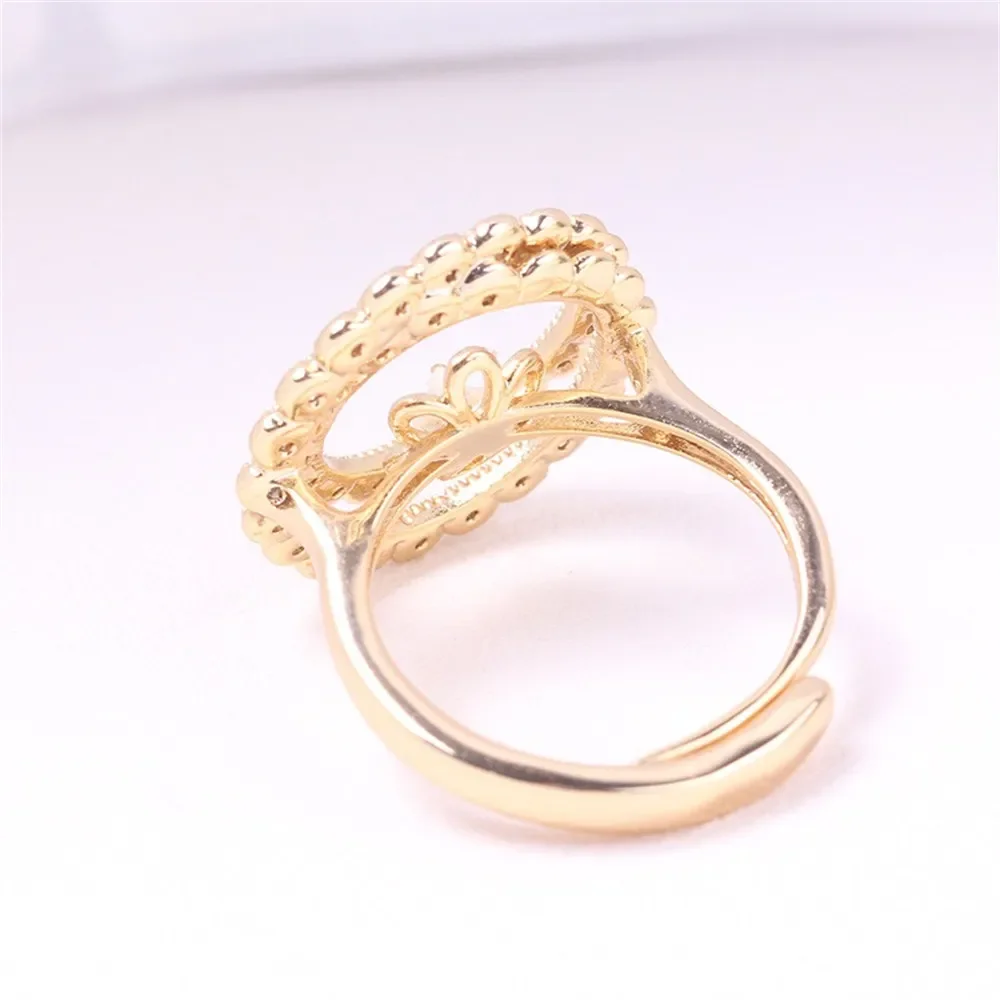 

Регулируемые позолоченные жемчужные кольца, фурнитура и аксессуары - для изготовления ювелирных изделий, оптовая продажа, товары для рукоделия 10-12 мм