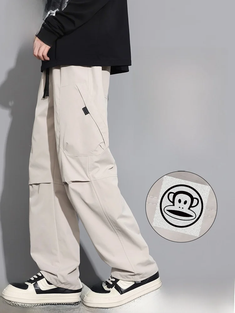 

PaulFrank American Sle Workwear Pants Men's Spring Sports Loose Straight Casual Trousers Durable Polyester Fiber No Ironing...