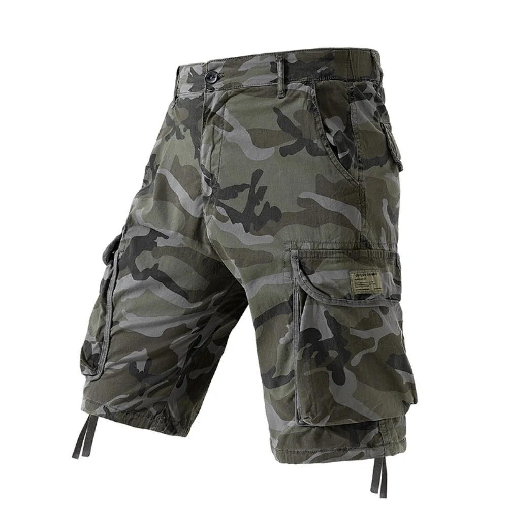 Men's Camo Cargo Shorts Outdoor Multi-Pocket Cotton Casual Shorts Summer Half Pants Breathable Shorts - Image 2