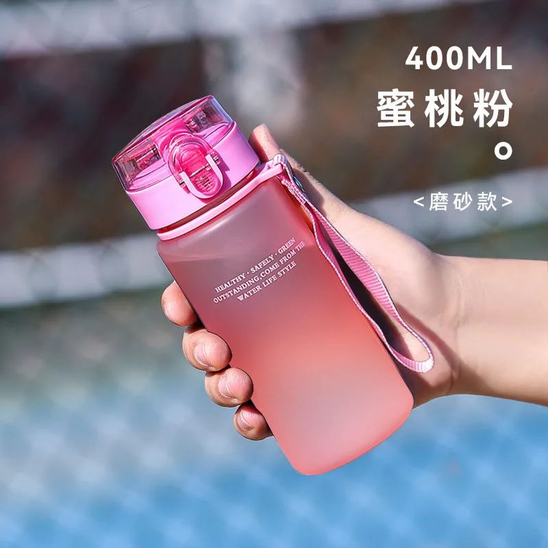 Kitchen Water Bottles Water Cup Plastic Men\'s Summer Sports Fitness Women\'s Outdoor Student Children New Creative Cup Drinkware