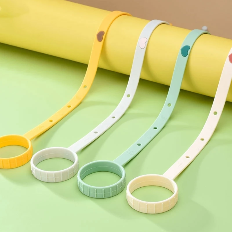 Lightweight Silicone Cup Holder Chain for Baby Secure Bottles Drinkware Adjustable Anti Drop Lanyard Hanging Accessory
