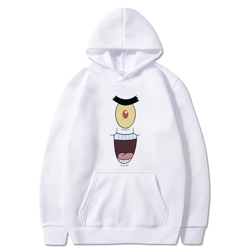 

Plankton Evil and Funny Laugh Print Hoodie Men Women Fleece Fashion Oversized Hoodies Gothic Casual Sweatshirts vintage pullover