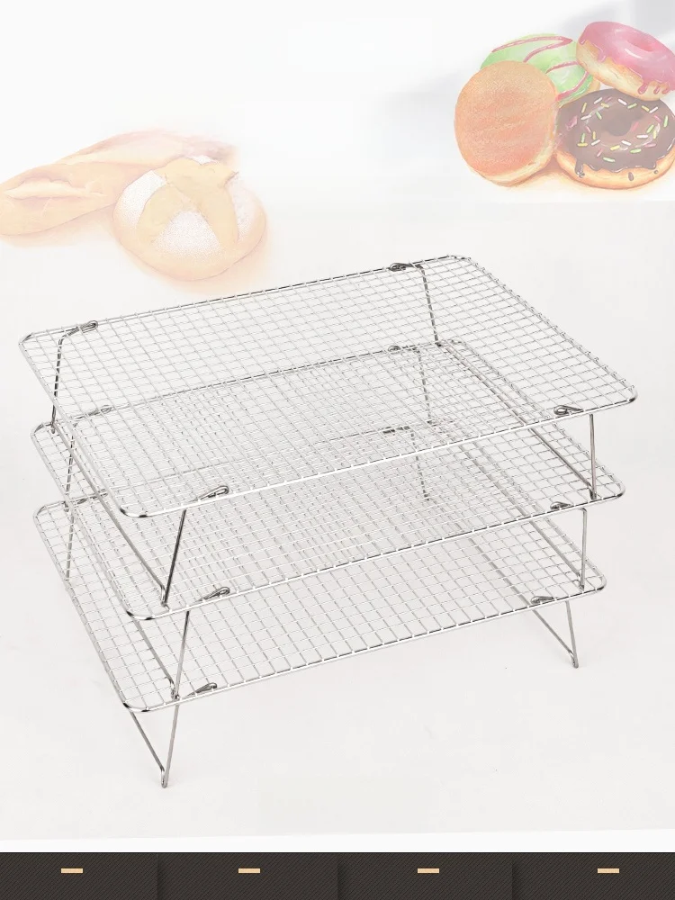 三層ベーキング冷却ラック-ステンレス鋼304-bbqグリル-油排水棚-キッチンベーキング用品-バーベキューアクセサリー