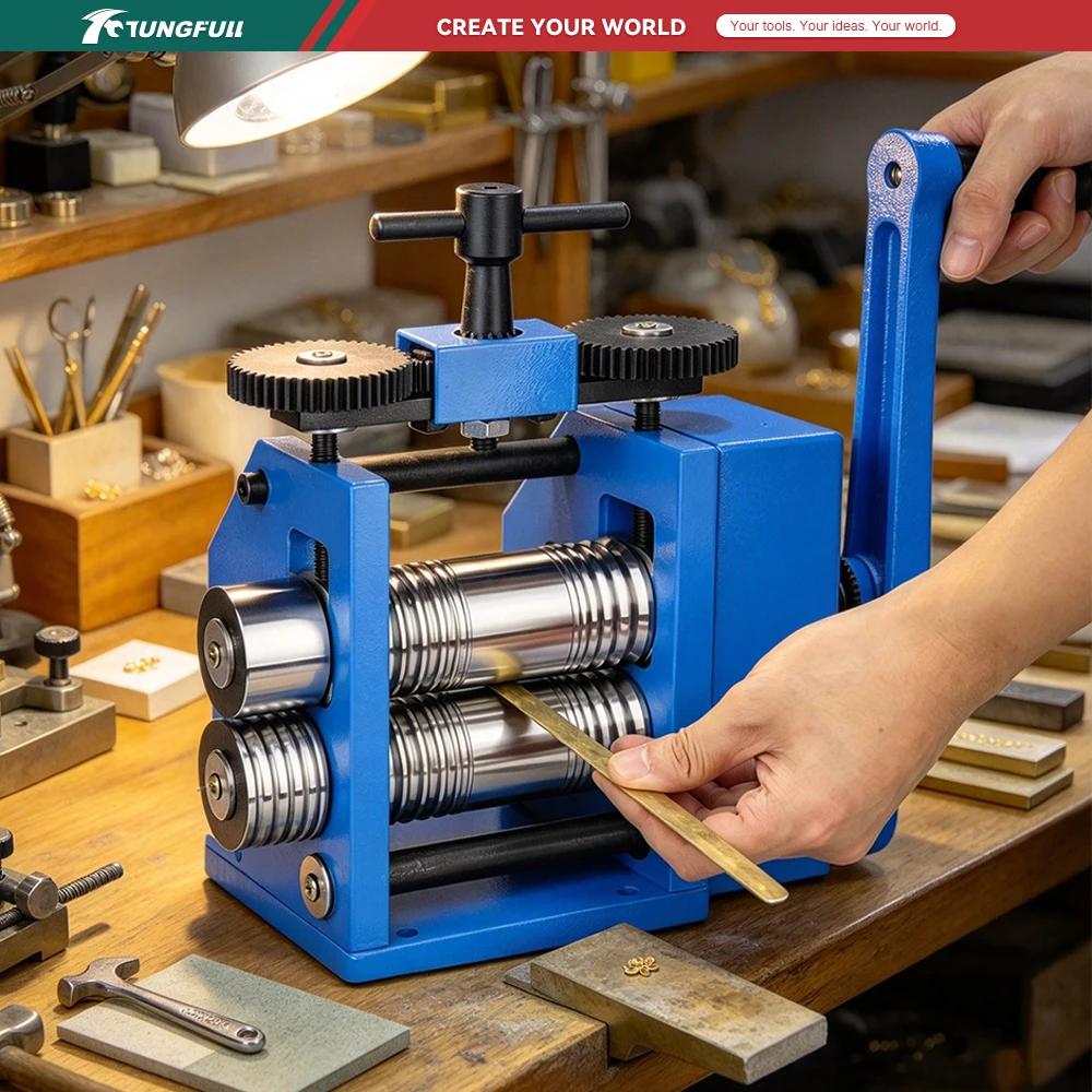 Jewelry Rolling Mill Machine Roller Manual Combination Rolling Mill Machine Jewelry Press Tabletting Tool Jewelry DIY Jewelry