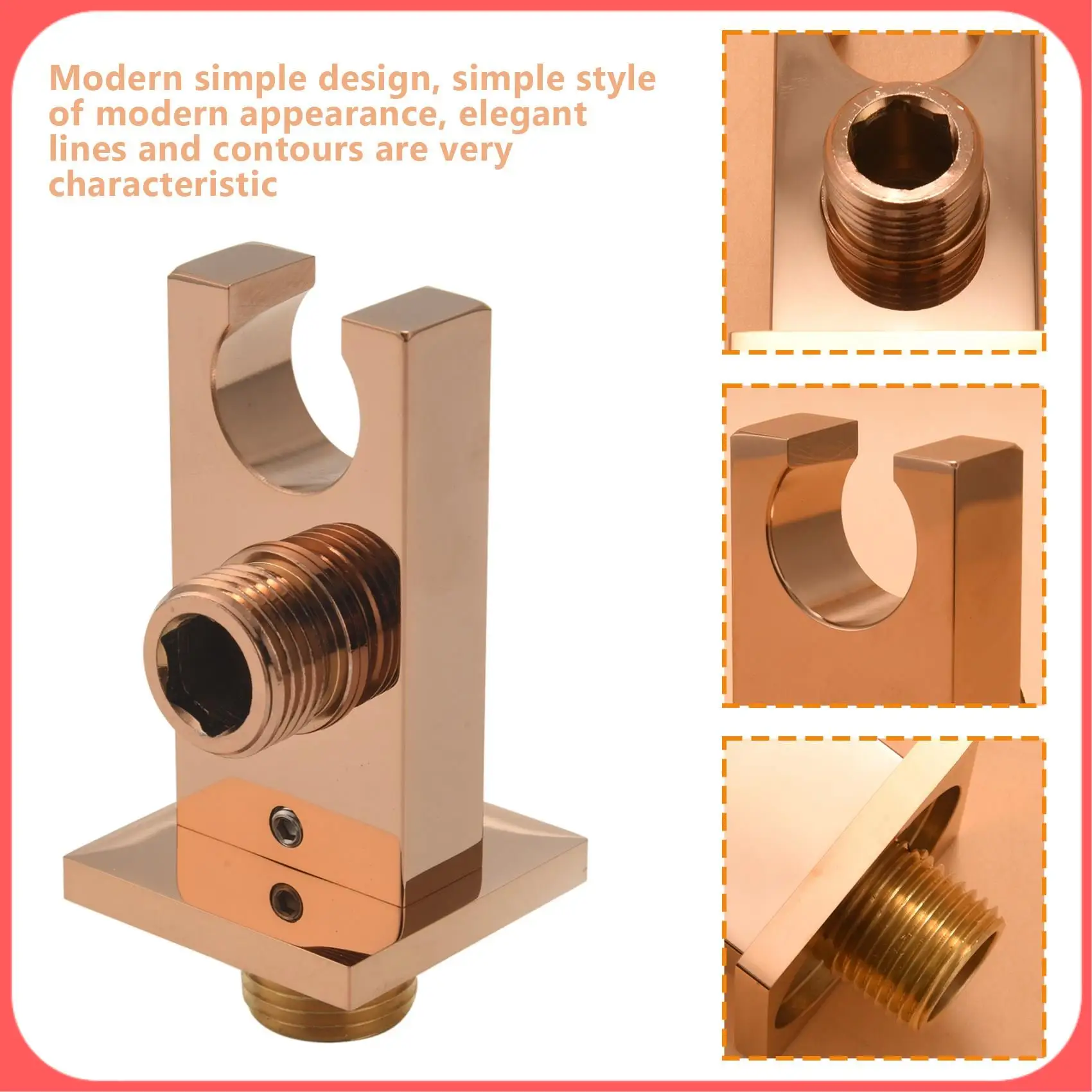 

A76I-твердый латунный настенный кронштейн для ручного душа, держатель с водопроводным выходом для душа