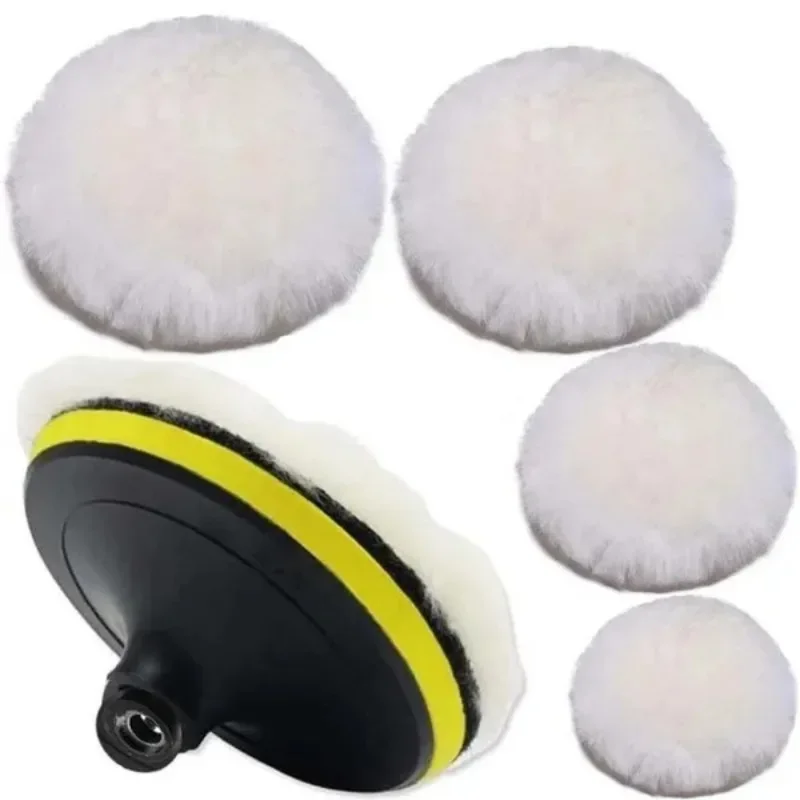 5 Sizes Car Wool Polishing Disc Car Beauty Waxing Buffing Cars Paint Care Polisher Sponge Pads Auto Washing Cleaning Accessories