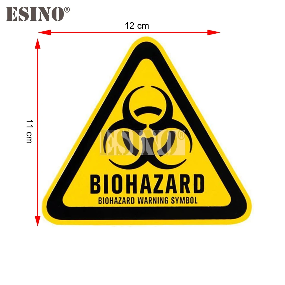 Creative Funny Biohazard Warning Symbol PVC Decal Waterproof Car Body Sticker Pattern Vinyl