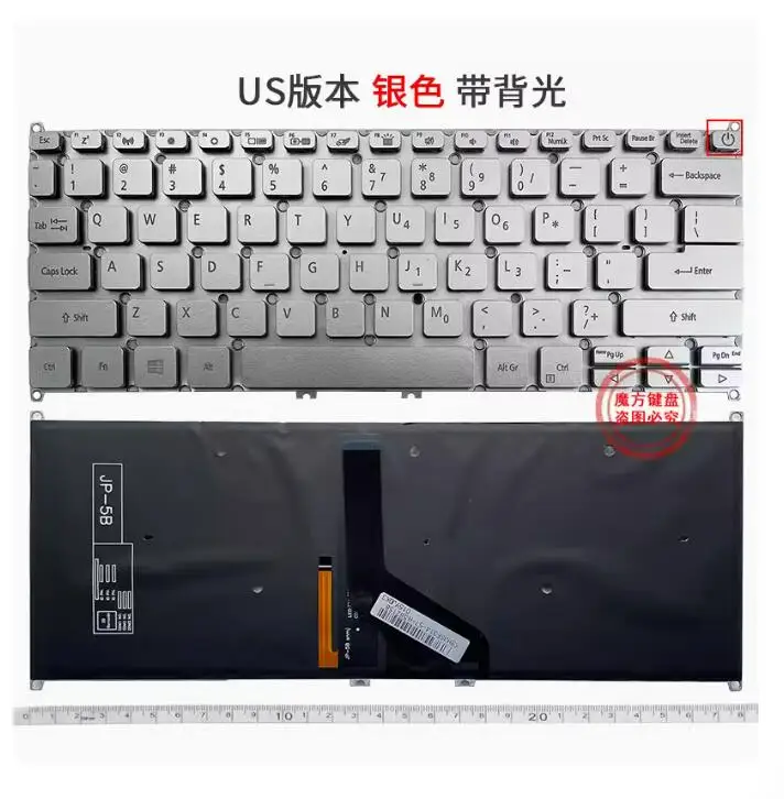 US SILVER keyboard for ACER Swift 5 SF514-52 SF514-52T SF514-54G SF514-54T SF515-51T for Swift 3 SF314-56 SF314-57 SF314-58