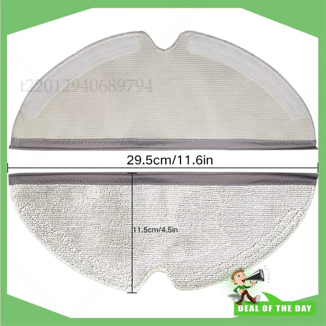 -ABPO حزمة مكونة من 4 فرش بديلة قابلة للغسل للمكنسة الكهربائية Xiaomi Roborock Q7 MAX / Q7 MAX+ Roborock