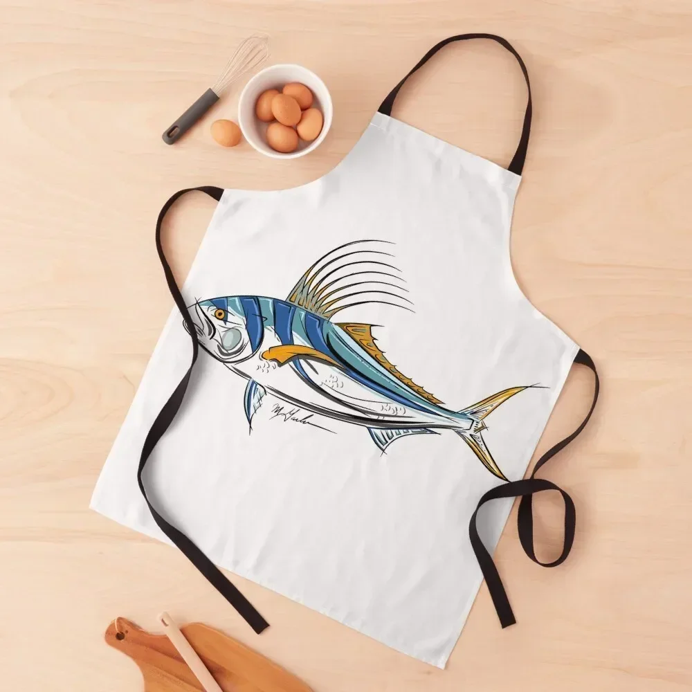 Rooster Fish Apron Hairdressing Home Utensils For Woman Apron