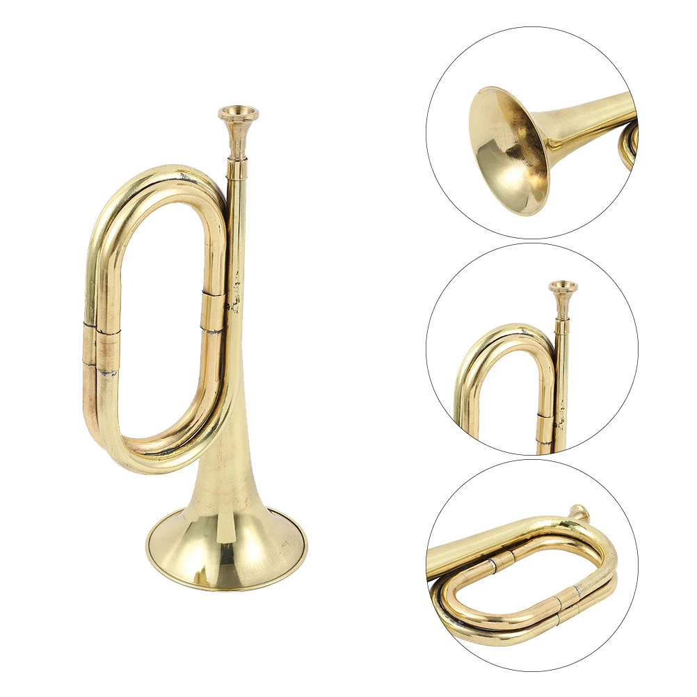 

Charge Bugle Beginners Trumpet Practical Music Instrument Use Copper Alloy Horn Professional