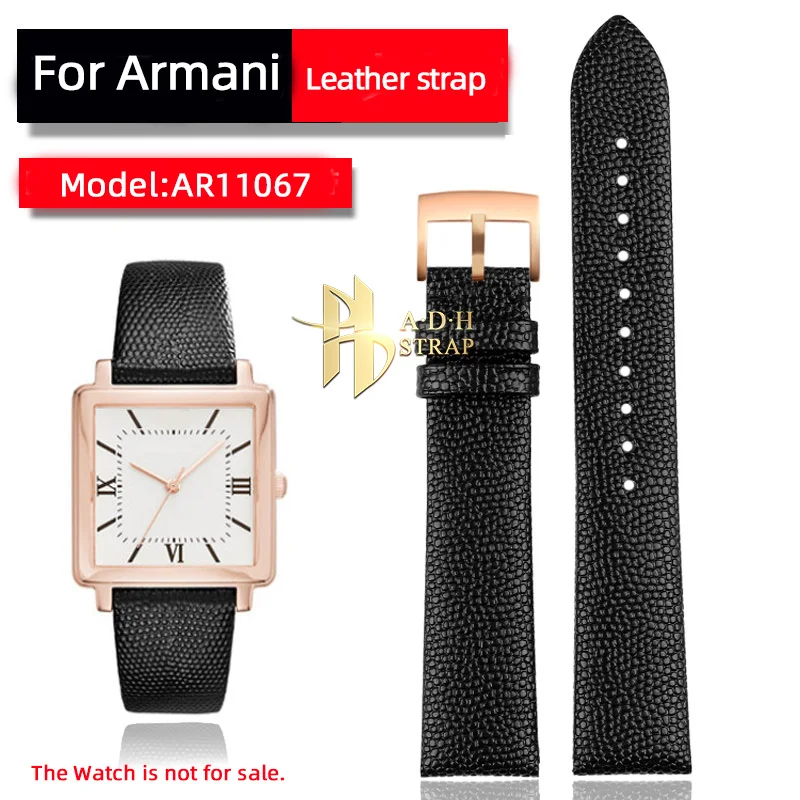 Women\'s Real Cowhide Watch Strap For Armani AR11067 AR1674 Lizard Watch Band 18mm Universal Soft and Comfortable Waterproof