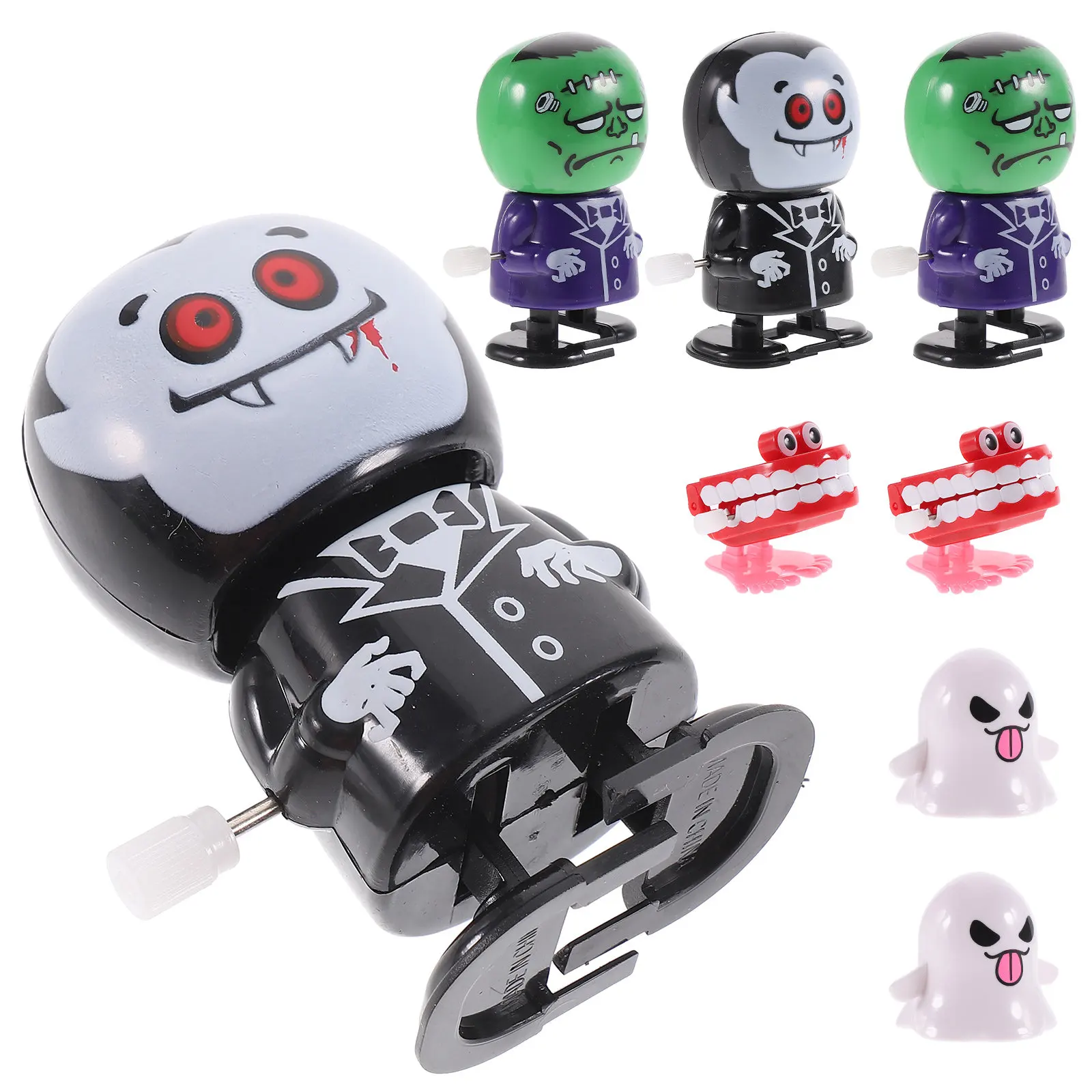 

8 Pcs Halloween Party Favor and Supplies Wind-up Toy Decorations Indoor Clockwork Toys