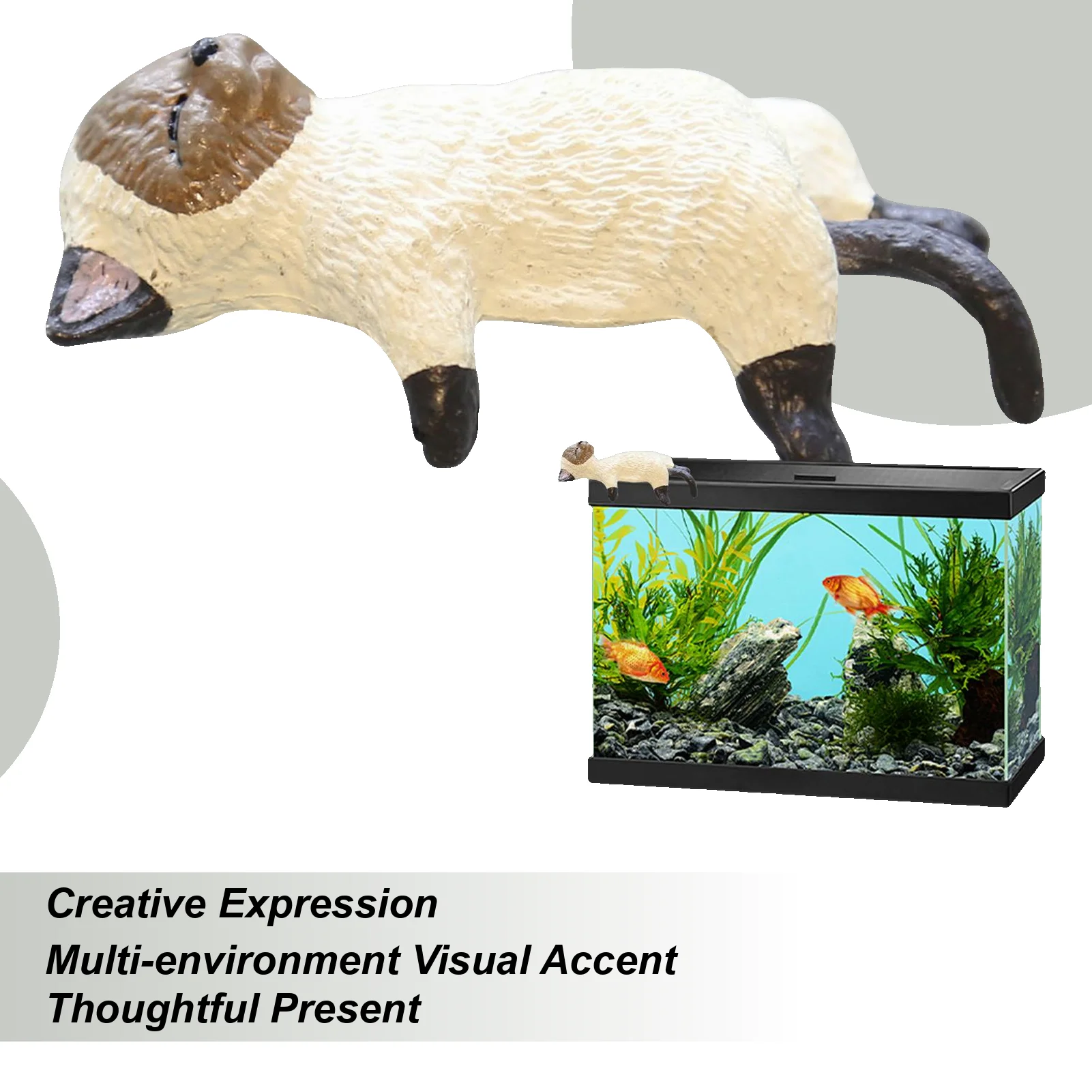 Tiny Cat Figurines Small Animal Kitten Statues Realistic Miniature Cat Statues For Living Room Bedroom Aquarium Landscape Party