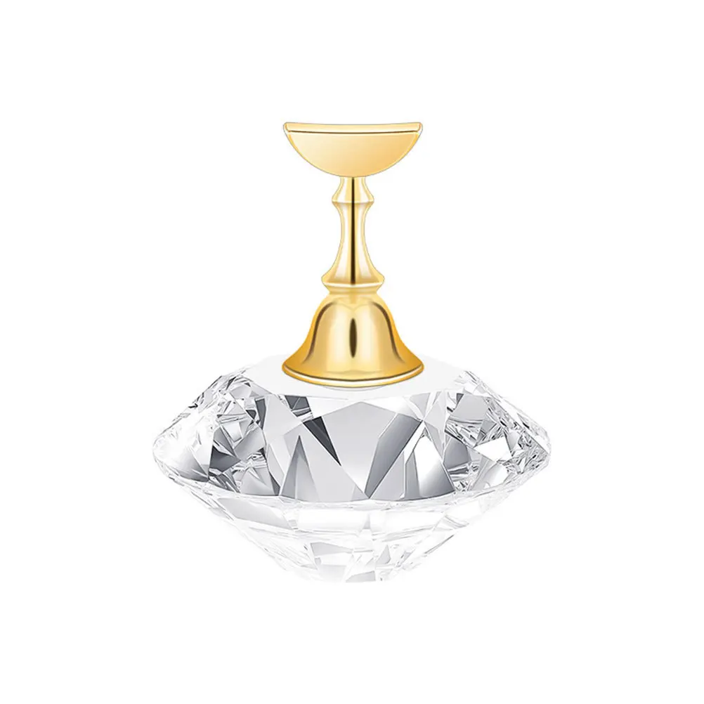 

7Pcs Acrylic Nail Display Stand Manicure Practice Rack Golden Alloy Holder Nail Art Practice Display Stable