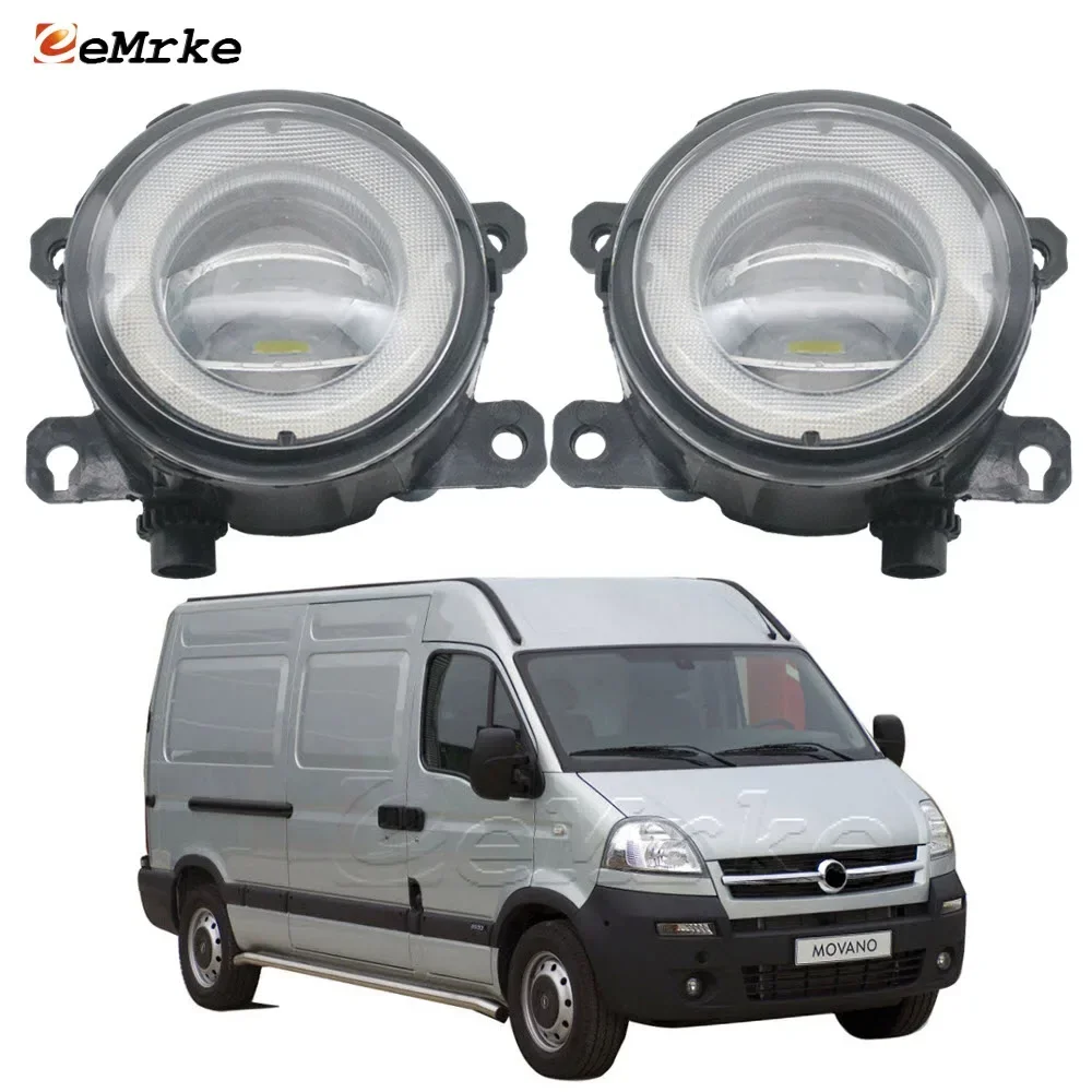 

Car Fog Lights Assembly Lens Angel Eye DRL Daytime Running Light Lamp for Opel Vauxhall Movano A Facelift FL 01/2004 2005-2010