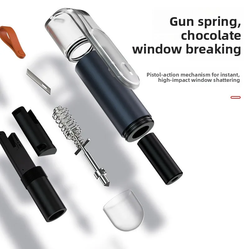 1pc Car Emergency Window Breaker Car Safety Hammer Built-in Window Breaking and Cutting Safety Belt 2-in-1