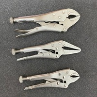 3pcs/lot 4 inch and 5 inch Locking pliers round nose Straight Jaw Welding Tool Straight Jaw Lock Mole Plier Vice Grips Pliers