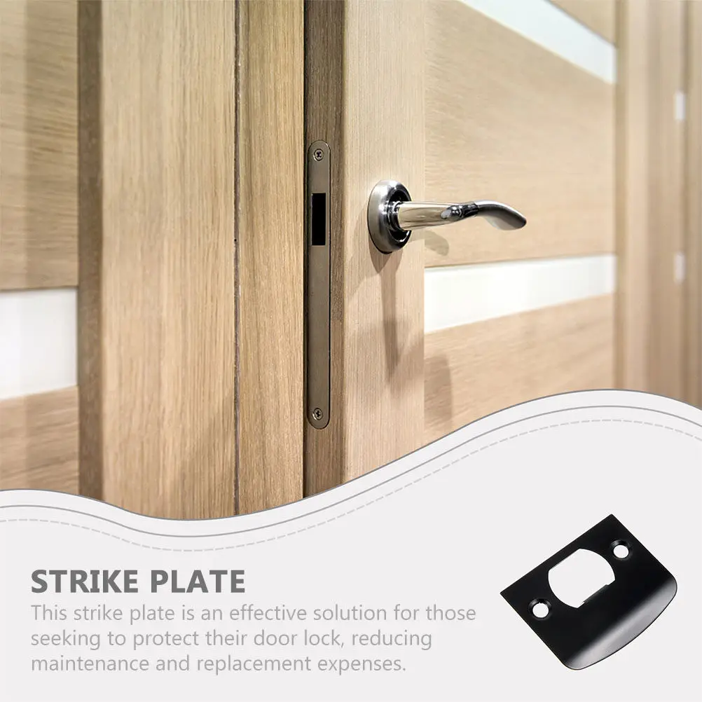 2Pcs Door Lock Guide Deadbolt Strike Plate Stainless Steel Door Reinforcement Plate Installation Kit Deadbolt Installation Kit