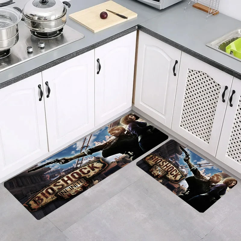 Carpets Game B-BioshockS Room Rugs Kitchen Mat Doormat Entrance Door Balcony Home Foot Carpet Rug Mats Bathroom Bath House Floor