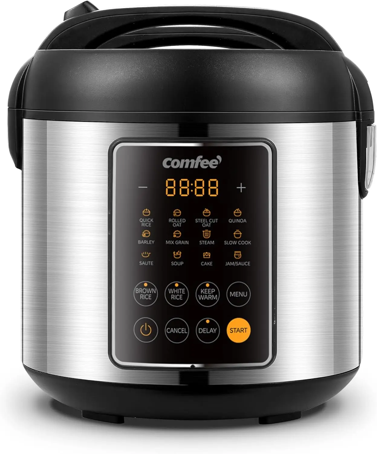 

Rice Cooker, 14-in-1 Stainless Steel Multi Cooker, Slow Cooker, Steamer, Sauté, and Warmer, 5.3 QT, 20 Cups Cooked (10 Cups Unco