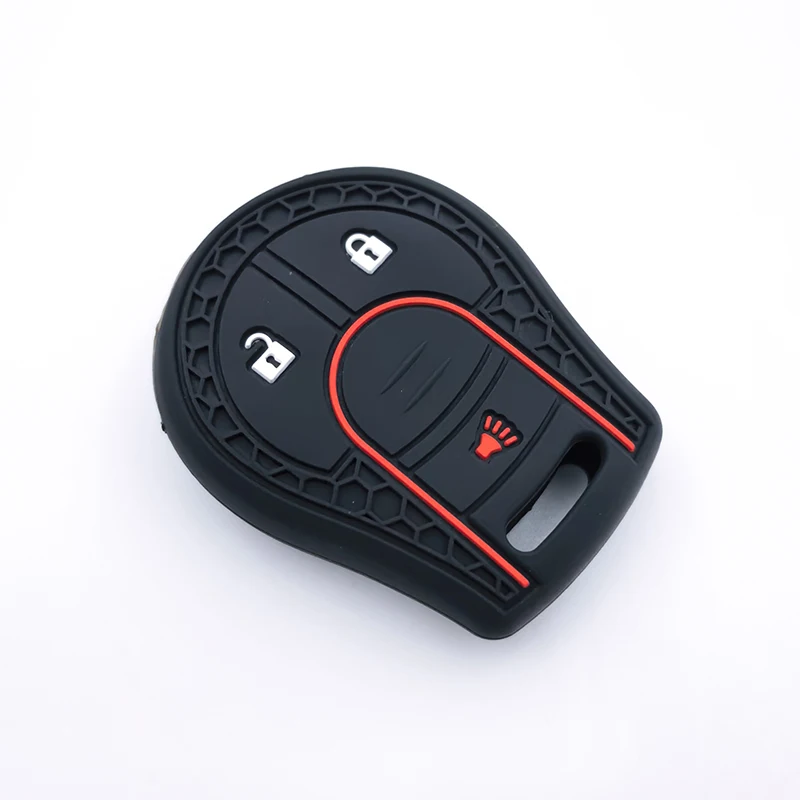 

3-кнопочный автомобильный силиконовый чехол для дистанционного ключа для Nissan March Tiida Altima Armada Cube Juke Maxima Pathfinder Rogue Sentra Versa